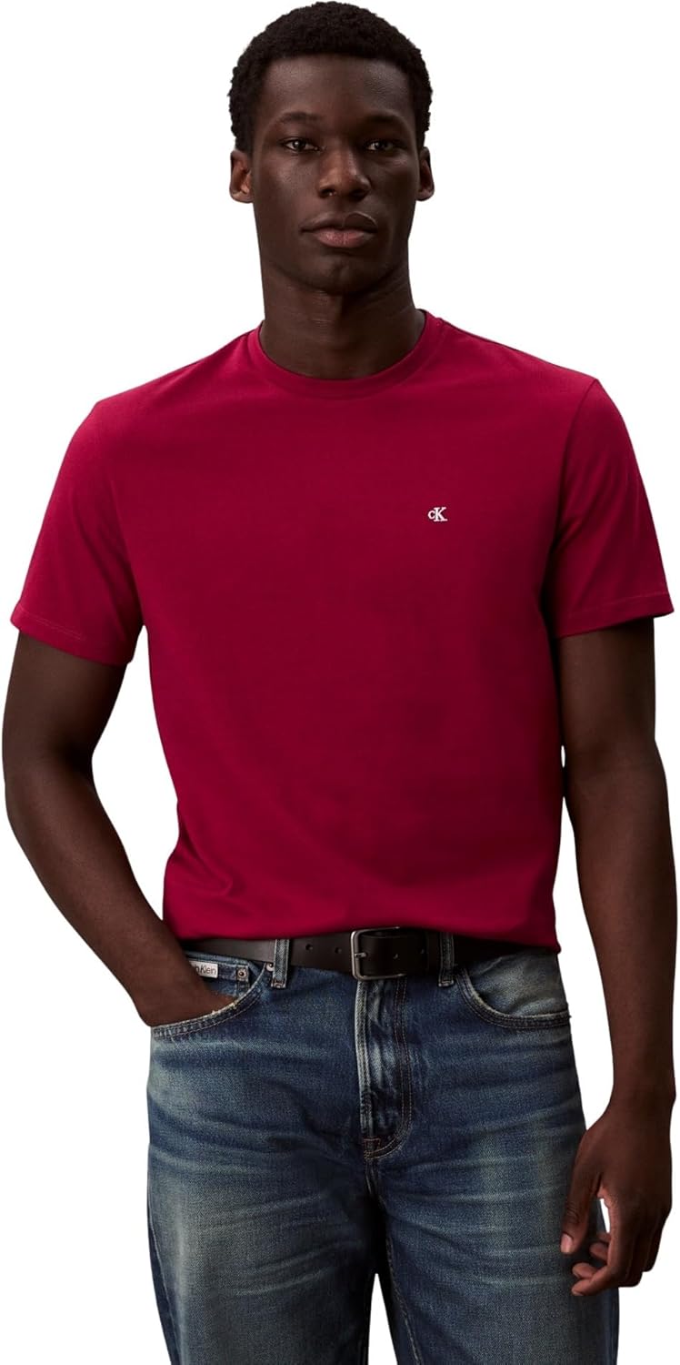 mens Ss Classic Monogram Tee Lv04rd254g T-Shirts - Beet Red
