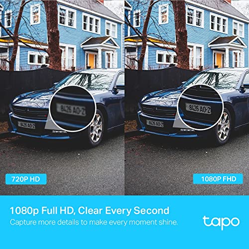 Tapo 1080p Full HD Outdoor Pan/Tilt Security Wi-Fi Camera, 360° Motion Detection, IP65 Weatherproof, Night Vision, Cloud &SD Card Storage, Works with Alexa&Google Home (Tapo C500) White