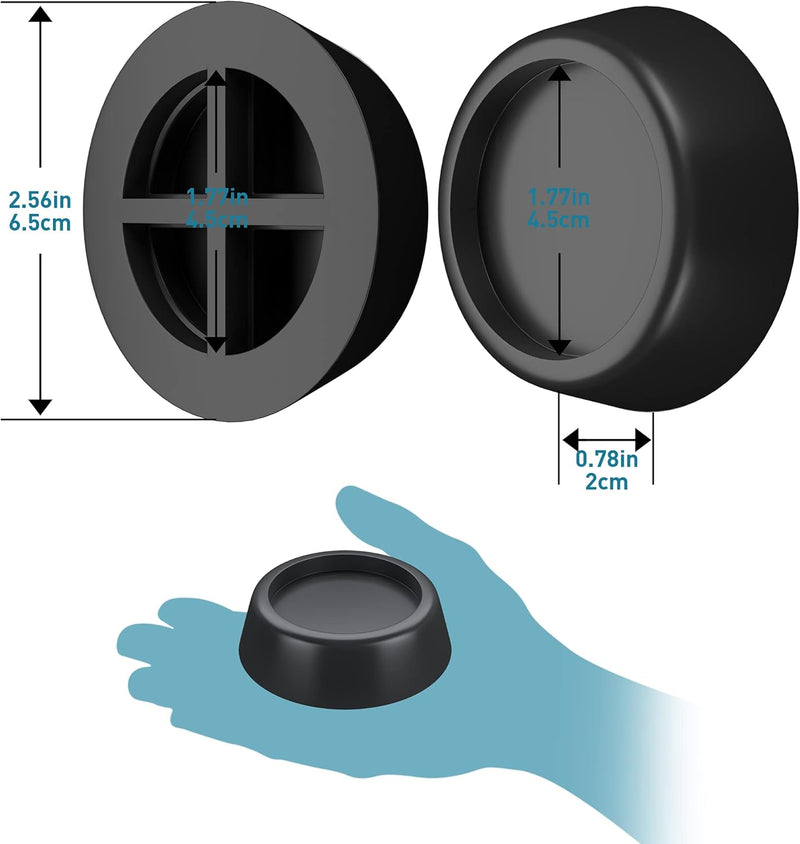 Washing Machine Feet Pad, VIBIRIT Anti Vibration Rubber Feet No-Slip Flooring Protector Shock Absorbing Washer Feet Pad for Dryer Refrigerator Treadmill Table Chair