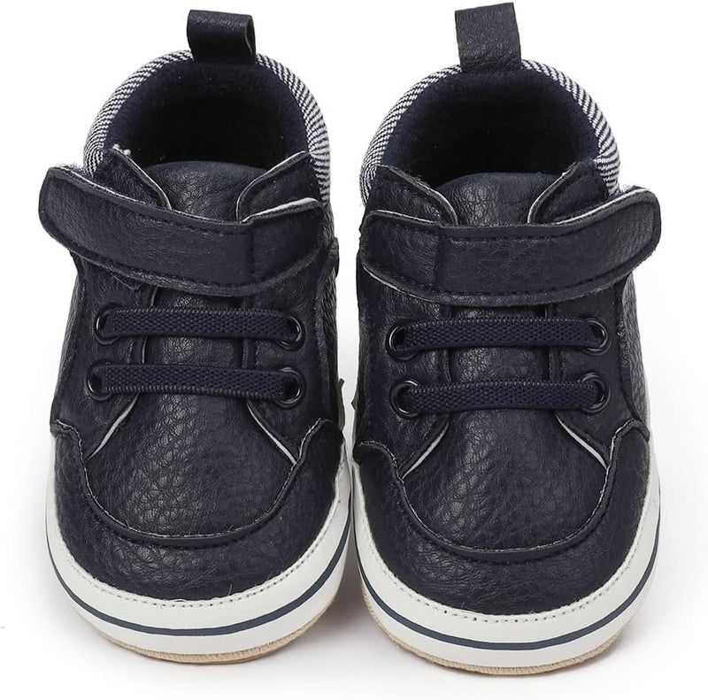 E-FAK Baby Shoes Boys Girls Infant Sneakers Non-Slip Rubber Sole Toddler Crib First Walker Shoes