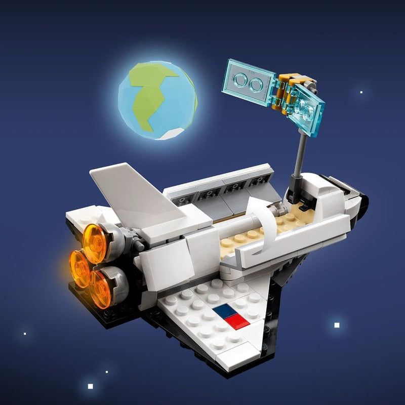 Creator 3 in 1 Space Shuttle, Astronaut and Spaceship, Building Block Kids Toy, Age 6+, 31134 (144 pieces) - Single