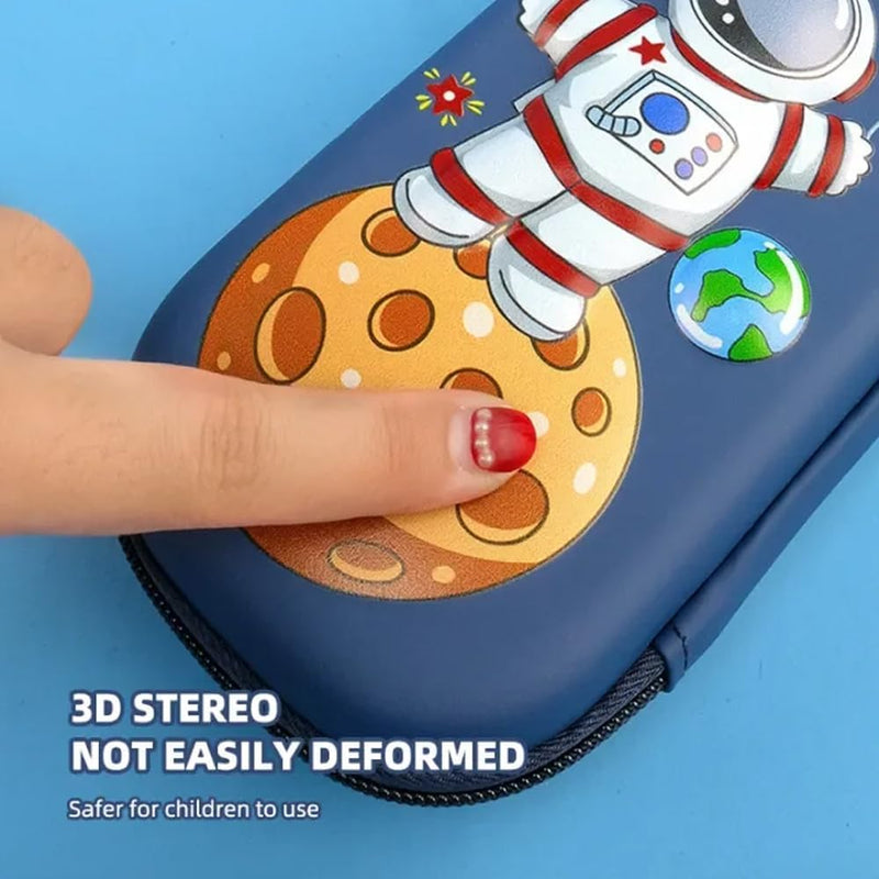 Pencil Case Organizer, Large Capacity Pencil Pouch, 3D EVA Pencil Bag, Cute Pencil Pen Box for Girls and Boys, Teens, and Students (Astronaut)