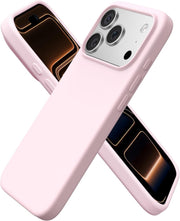 ORNARTO Compatible with iPhone 17 Pro Case 6.3", Slim Liquid Silicone 3 Layers Full Covered Soft Gel Rubber 17 Pro Phone Cases Cover 6.3 inch-Chalk Pink - Chalk Pink