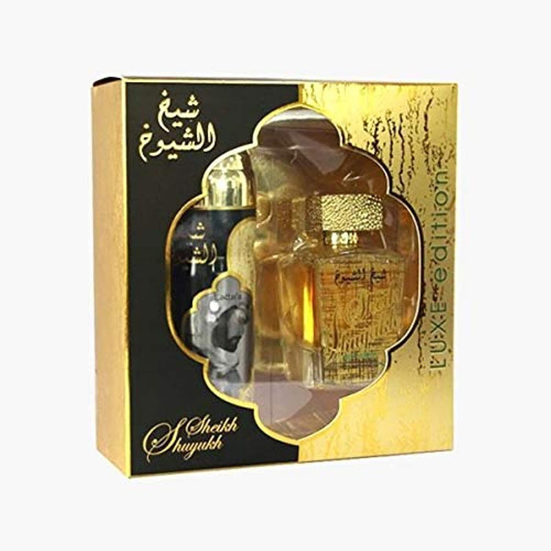 Lattafa Sheikh Al Shuyukh Luxe Edition Giftset for Men,EDP 100ml / Deo 200ml