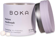 Boka Travel Size Mouthwash Tablets- Hydroxyapatite, Fluoride Free, Alcohol Free & Eco-Friendly- Chewable Tablet to Freshen & Kill Bad Breath Quickly, Remineralize Teeth Cleansing- 90 Pck, Citrus Mint - Mint 90 g (Pack of 1)