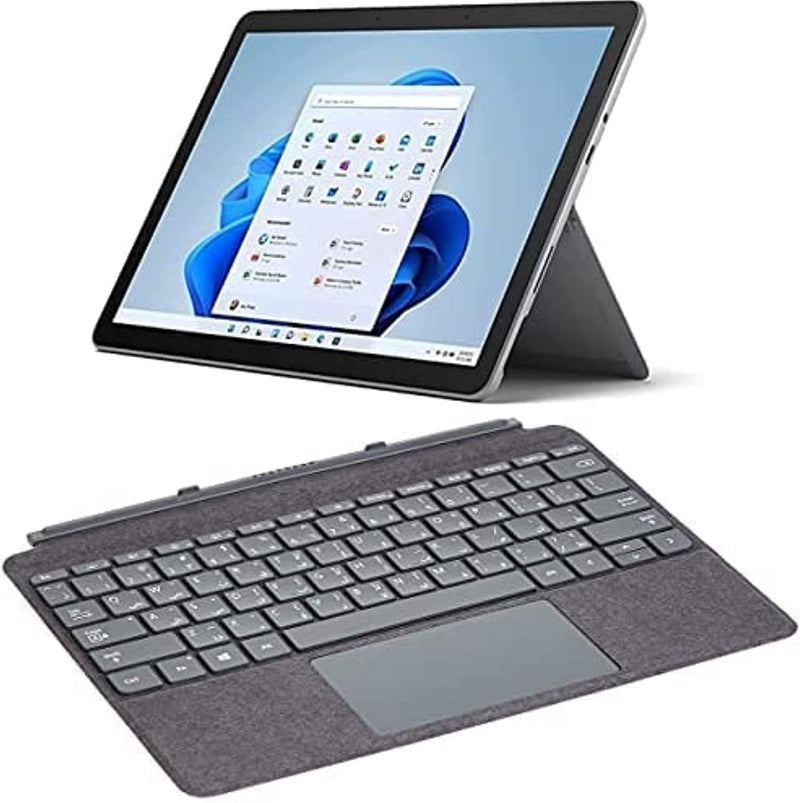 Microsoft Surface Go 3-10.5 Inch 2-in-1 Tablet PC - Silver - Intel Pentium Gold G5600, 8GB RAM, 128GB SSD - Windows 11 Home S - Device only, 2021 model