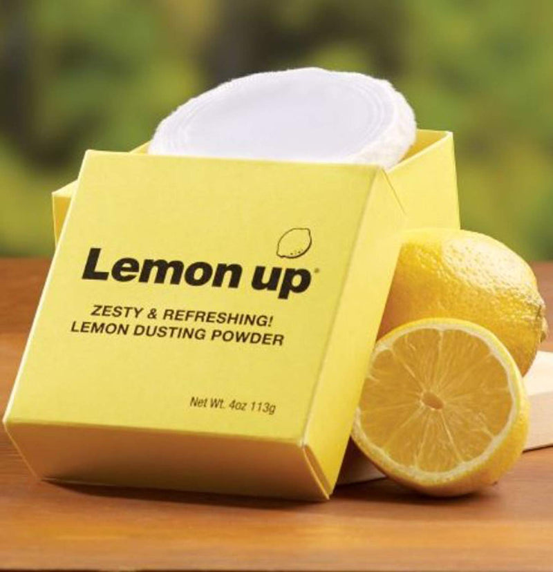 L E M O N Limited Edition Up Dusting Powder 4 Oz! y Scent Talc-Free Body Powder With Soft Puff! Made From Aloe Powder, Kaolin Clay, Jojoba Oil & Shea Butter! Leaves Skin Feeling Fresh, Soft And Dry!