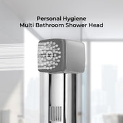 Geepas Hand Held Toilet Bidet Sprayer | Personal Hygiene Bathroom Bidet Tap Spray, Shattaf Toilet Cleaning Faucet | Water Hose & Mounted Sprayer Holder Included, Bidet Toilet Spray