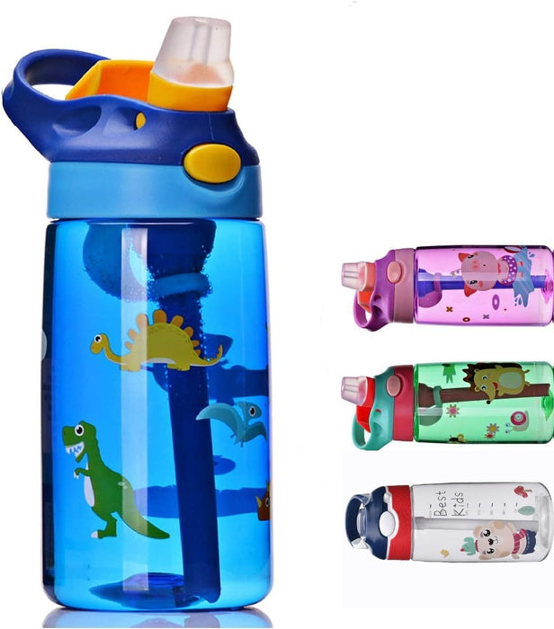 TEME Kids Water Bottle| 14oz Water Bottle Toddler Cup| Leakproof, Drinking Bottle for School,Travel & Picnic (Blue)