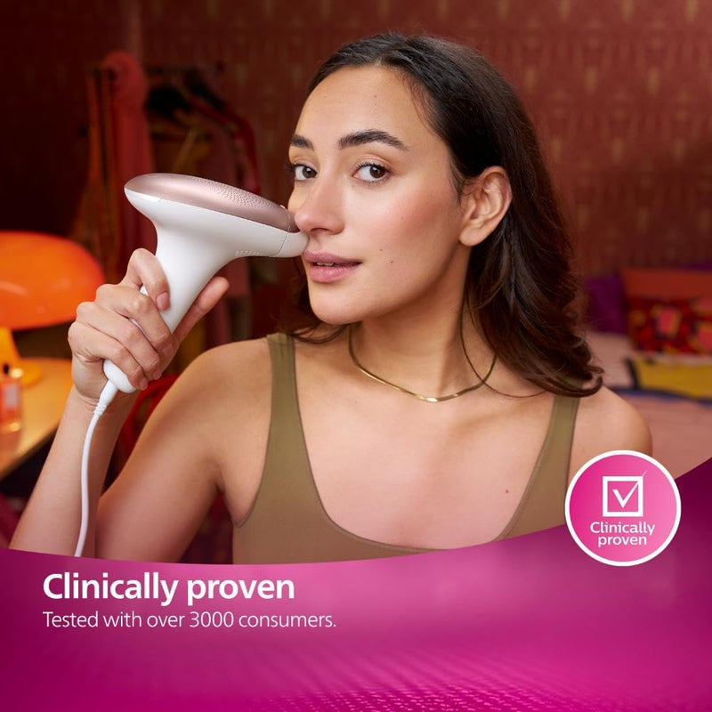 Lumea Advanced Ipl Hair Removal Device With 2 Attachments For Body & Face + Complimentary Facial Hair Remover. Compact Touch-Up Trimmer 3 Pin, Bri92160