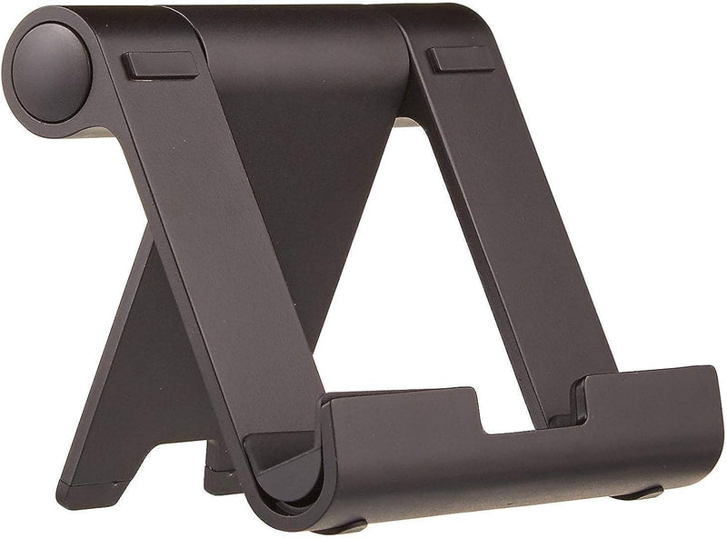 Amazon Basics Multi-Angle Portable Stand for iPad Tablet, E-reader and Phone - Silver - Black