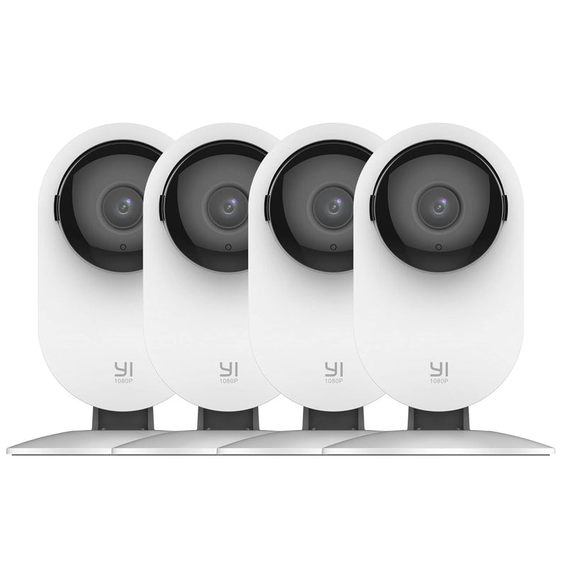YI 1080p WiFi Smart Wireless Security Home Camera (UK Plug) - 4 Pieces