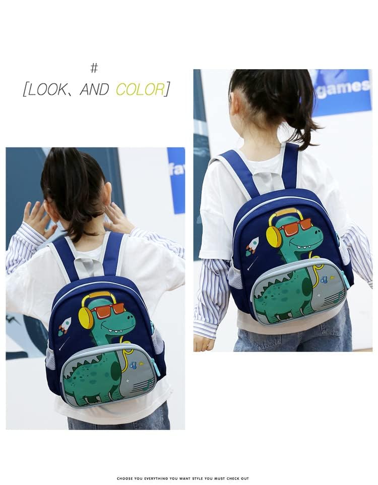 NP Cute Dinosaur Backpack for Children Toddler Preschool School Book Bag for Boys and Girls Kindergarten Nursery Travel Bag, multi