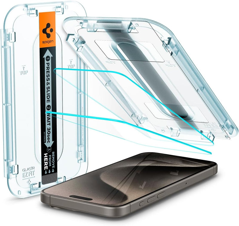 GLAStR EZ FIT Designed for iPhone 15 Pro MAX Screen Protector (2023) Premium Tempered Glass - Case Friendly with Sensor Protection 2 PACK