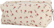 Bows Pencil Case, Practical Pencil Bag, Blue (Navy Blue), 18.5 x 6 x 7 cm, Casual - Small Flowers