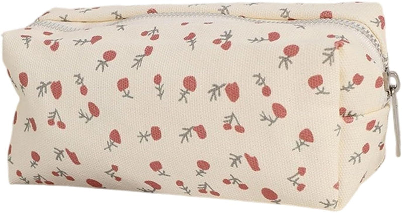 Bows Pencil Case, Practical Pencil Bag, Blue (Navy Blue), 18.5 x 6 x 7 cm, Casual - Small Flowers