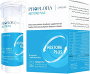 Restore Plus Probiotic Capsules 30 Count 15 Strains 12 Billion CFU with FOS Prebiotic Fiber Saccharomyces Boulardii Supports Digestive Balance Gut Health Immune Function Adults