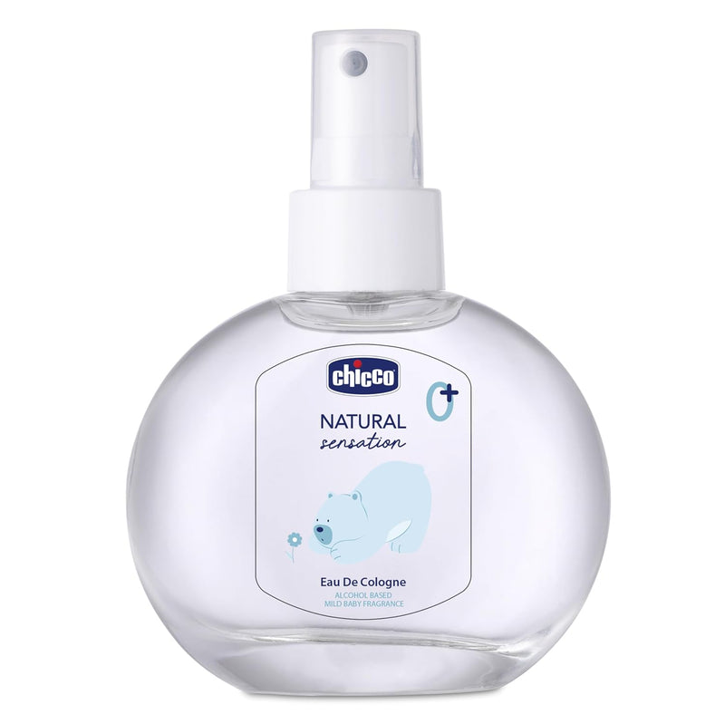 Chicco Natural Sensation Mild Baby Fragrance For Unisex, 100ml Multipurpose Eau De Cologne With Fresh & Delicate Liquid Fragrance, Dermatologically Tested For Sensitive Skin