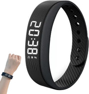 Alarm Clock Watch Bracelet, New Silent Vibration Wake-Up Wristband Vibration Alarm Reminder Watch, Quiet Vibrations Alarm Clock Bracelet Portable Alarm Clocks with Adjustable Strap Black