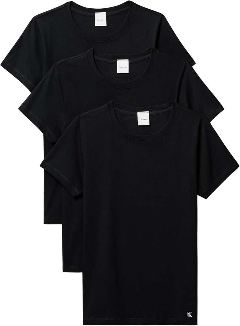 womens Cotton Tee 3pk Lv00qs7485 Lounge & Sleepwear Tops - Black/Black/Black