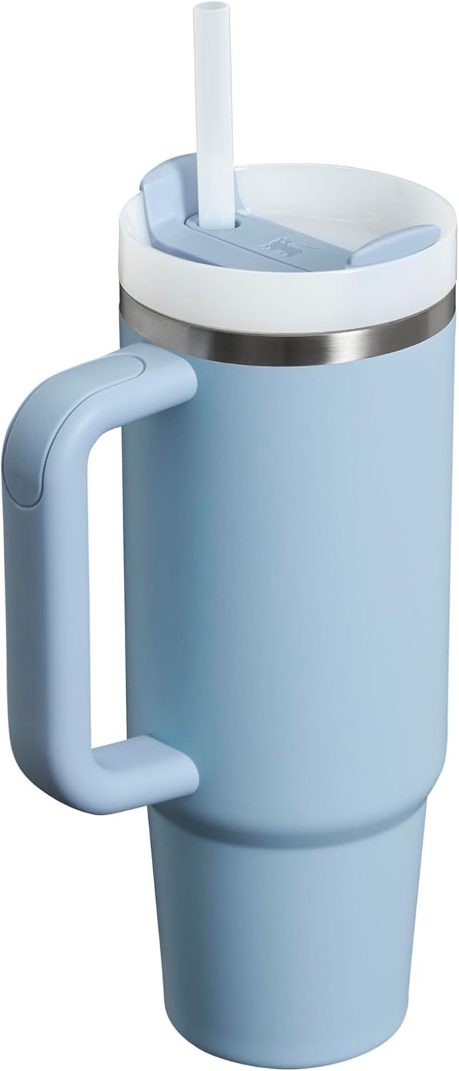 Stanley Quencher H2.0 Tumbler with Handle & Straw 40 oz | Twist On 3-Way Lid | Cupholder Compatible for Travel | Insulated Stainless Steel Cup | BPA-Free | Seafoam