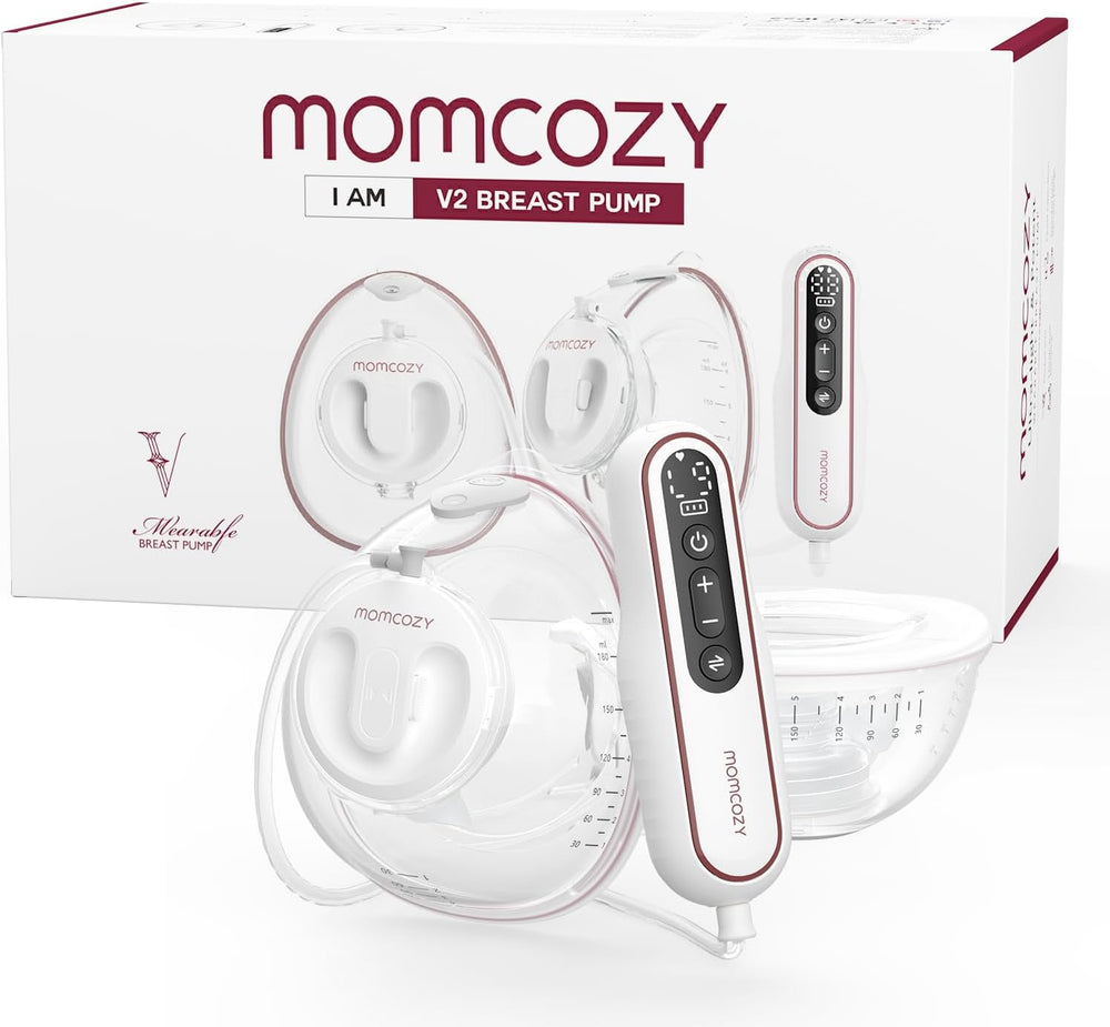 Momcozy V2 Ultra-Light Breast Pump, White