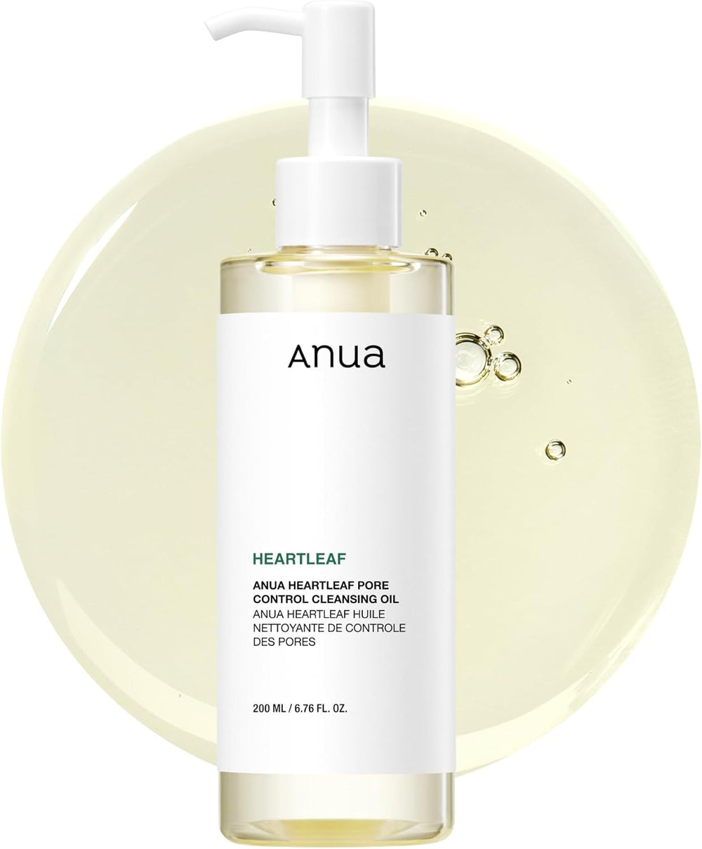 Heartleaf Pore Control Cleansing Oil Korean Facial Cleanser, Daily Makeup Blackheads Removal 6.76 fl oz(200ml)