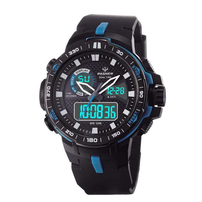 PASNEW Watches,Boy Multifunction Watch,Large Dial Watch,Teen Boy Waterproof Watches,Outdoor Sports Watch