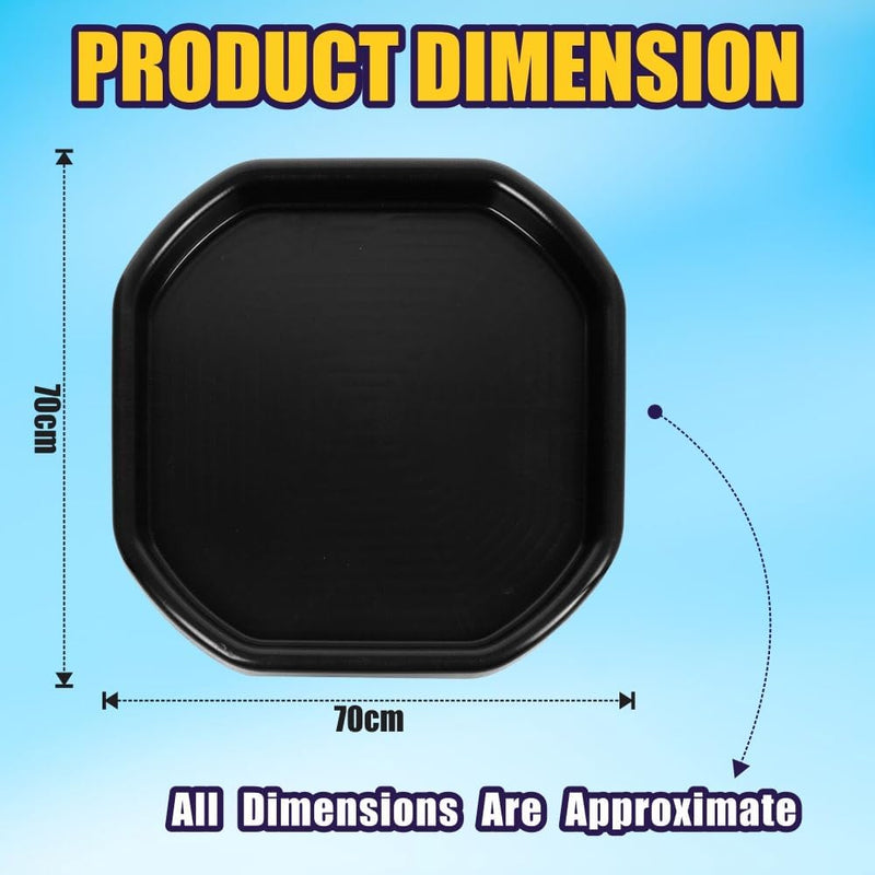 Small Mixing Tray Black 70cm x 70cm Plastic Tuff Spot Board Kids Messy Activities