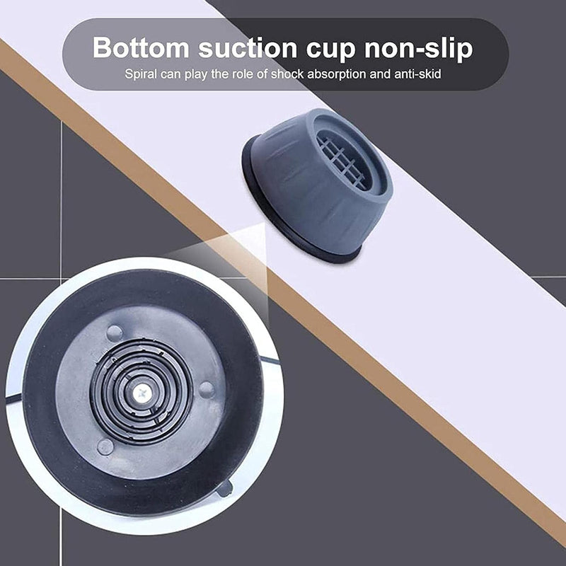 4Pcs Washing Machine Anti Vibration Pads Washer And Dryer Anti Slip Mat Rubber Isolation Feet Pads For Floor Protection Against Vibration Noise Shock,suitable For All Washing Machine