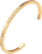 Hamsa Chain Bracelet with Cubic Zirconia Lucky Charms 18K Gold Plated Adjustable Bracelet for Women - 6.Hammered