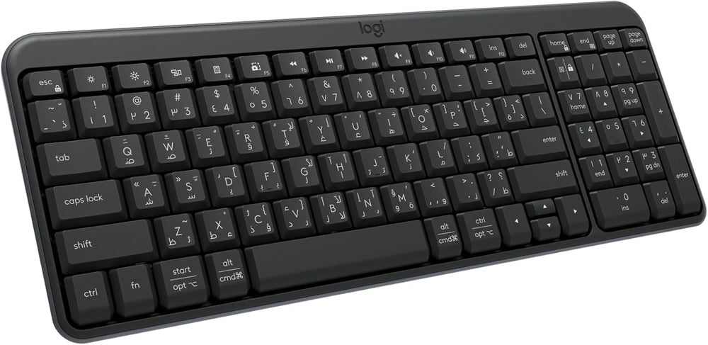 Logitech MK250 Bluetooth Wireless Mouse and Keyboard Combo: Fast & Easy Connectivity, Compact Wireless Keyboard, Ambidextrous Mouse, Durable build - Windows/MacOS, ARA Keyboard - Graphite