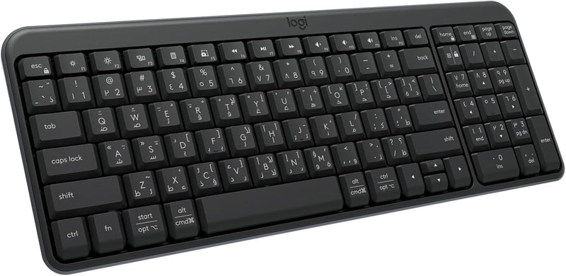 Logitech MK250 Bluetooth Wireless Mouse and Keyboard Combo: Fast & Easy Connectivity, Compact Wireless Keyboard, Ambidextrous Mouse, Durable build - Windows/MacOS, ARA Keyboard - Graphite - Keyboard