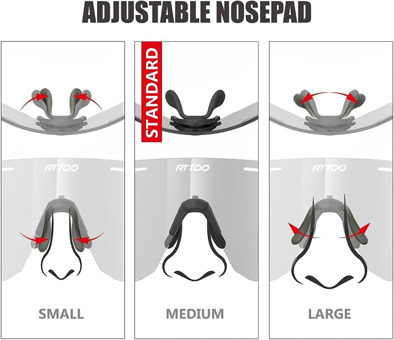 RT100 RIDE YOUR WAY Professional wrap around Frameless Cycling Sunglasses for Men and Women