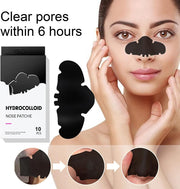 Nose Strip, Pimple Patche, Nose Sticker, Mighty Patch, Zits Strip, Hydrocolloid Patche, for Nose Pore, Zit, and Oil, Dermatologist, Approved Overnight Pore Strips to Absorb Acne Nose Gunk (10 Pcs)