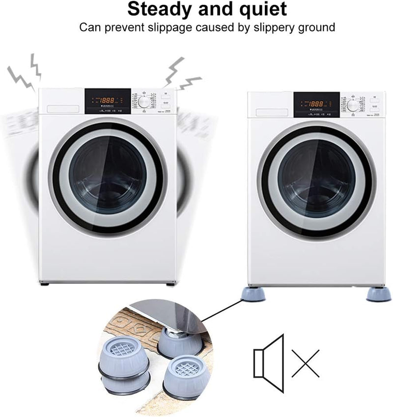 8 Pcs Shock and Noise Cancelling Washing Machine Support, Noise Reducing and Anti Slip Anti Vibration Rubber Washing Machine Feet Pads, Anti-Walk Dryer Washer Vibration Pads,Washing Machine Stabilizer