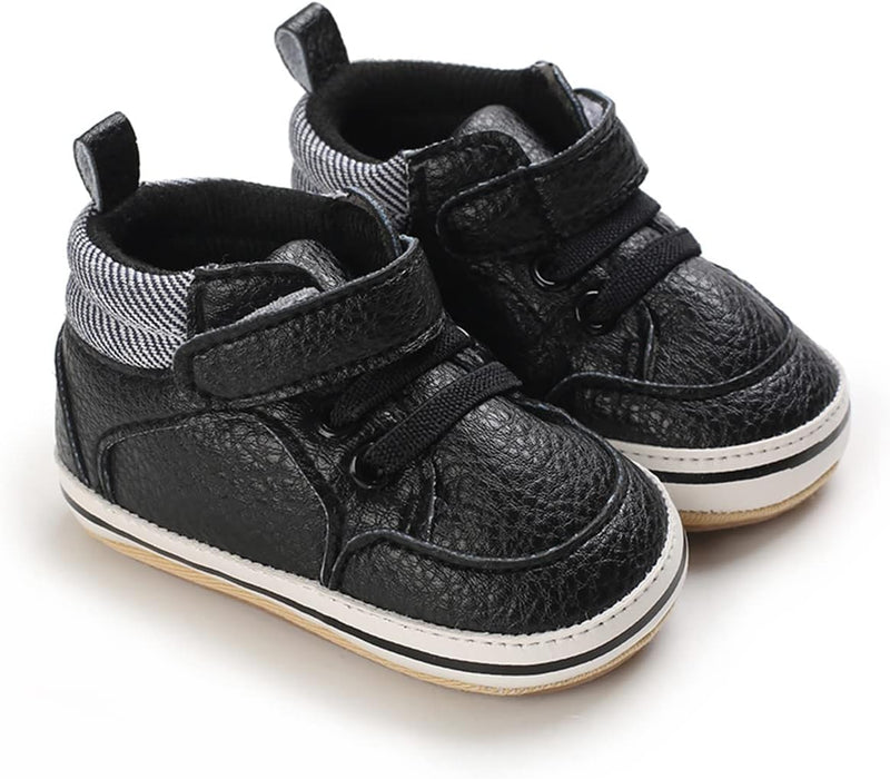 E-FAK Baby Shoes Boys Girls Infant Sneakers Non-Slip Rubber Sole Toddler Crib First Walker Shoes
