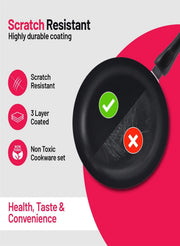 Delcasa Non-Stick Cookware Set 9-Pieces