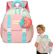Children's Backpacks,Kids Backpack with Zipper Coin bag,Elementary Kindergarten School Bag for Toddler Boy Girl Student Kids Baby,Fashion Cartoon Lightweight Bookbag for Age 1-6 - Pink