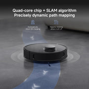 Xiaomi Robot Vacuum S10T, Smart LDS Navigation, 8000Pa Powerful Suction, 5200mAh Large Battery Capacity, 2-in-1 Vacuum and Mop, App Control, Pet Hair & Carpet Cleaning, Black