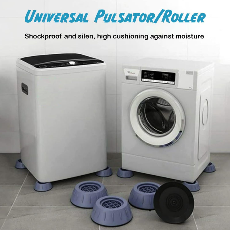 LEOPAX Anti Vibration Washing Machine Shock and Noise Cancelling Washer Dryer Anti Slip Rubber Support Pads for All Machines - 4 Pads