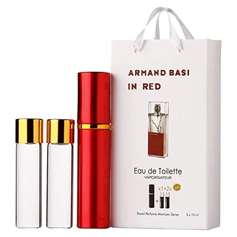 Armand Basi In Red Edt 15ml + 2x15 ml Refill Women's Set, 45 ml