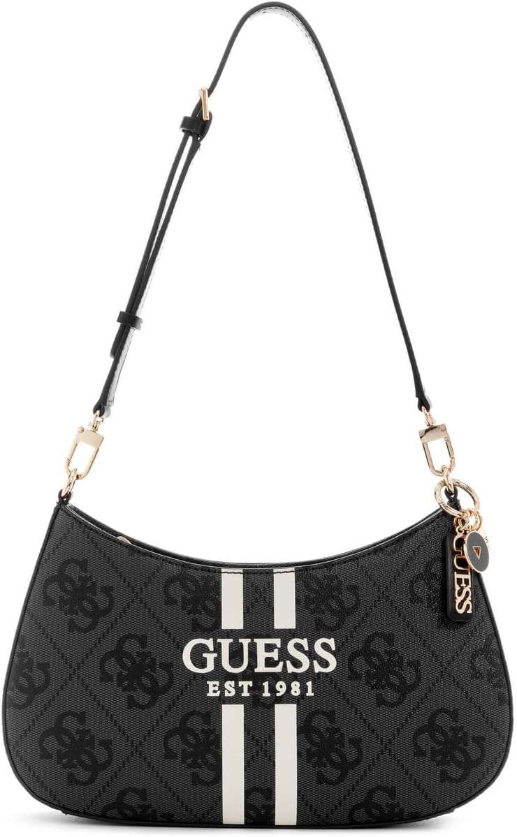 Womens Noelle Top Zip Shoulder Bag Handbag - Coal