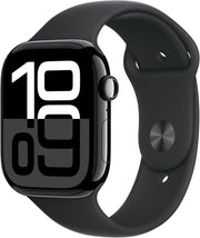 Apple Watch Series 10 GPS + Cellular 46 mm Smartwatch with Jet Black Aluminium Case with Ink Sport Loop - One Size. Fitness Tracker, ECG App, Always-On Retina Display, Carbon Neutral