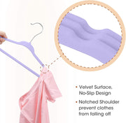 Red Dot Gift® 50 Pack Baby Velvet Hangers 11Inch/28cm - Nursery Clothes Hangers Non Slip Toddler Hangers, 360 Chrome Swivel Hook (White, 50)