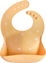 Silicone Bib Pale Mauve - Orange