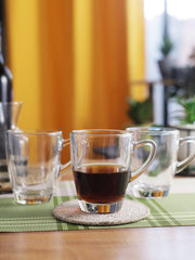 Ocean Kenya Mug, Set Of 6, Clear, 320 Ml, P01640, Espresso Cup, Tea & Coffee Cup, Cappuccino Cup, Latte Glass