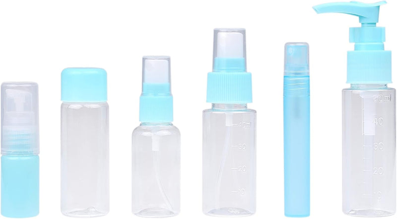 Travel Bottle Set - Refillable - TSA/Airline Approved - 12 Bottles and Jars - 3 Tools (Pipette, Funnel and Mini Spatula) - For Downsized Portions of Your Favorite Cosmetics, Lotions and Creams
