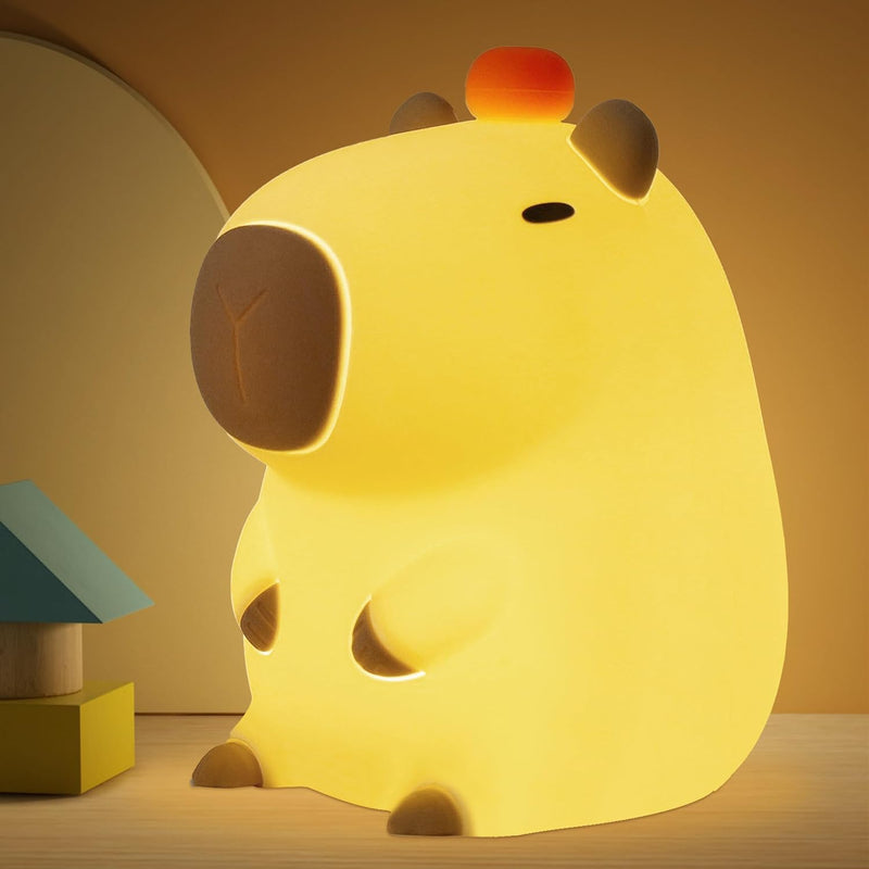 OkiyiD - Donut Lamp, Kawaii Silicone Night Lamp for Girls, Cute Soft LED Lamp, Dimmable Light Donut, Rechargeable Bedside Lamp for Kids, Bedroom Decor - Panda
