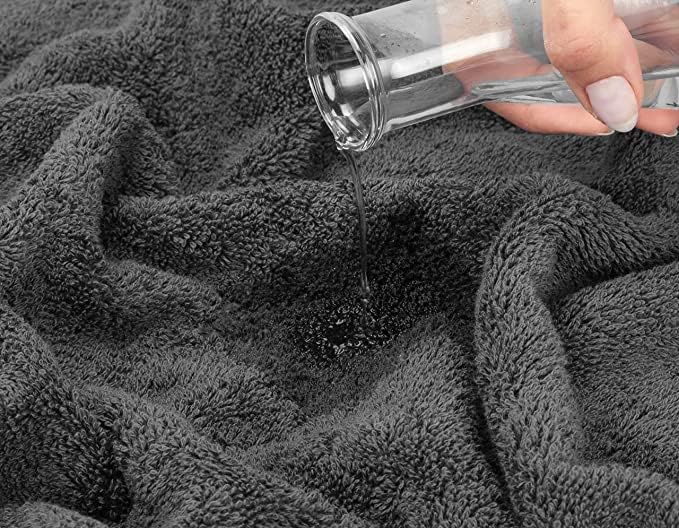 6 Piece Towel Set Luxury Hotel Quality 600 GSM 100% Turkish Genuine Cotton, 2 Bath Towels, 2 Hand Towels, 2 Washcloths, Super Soft & Absorbent - (Bright White, 6 Piece Towels)